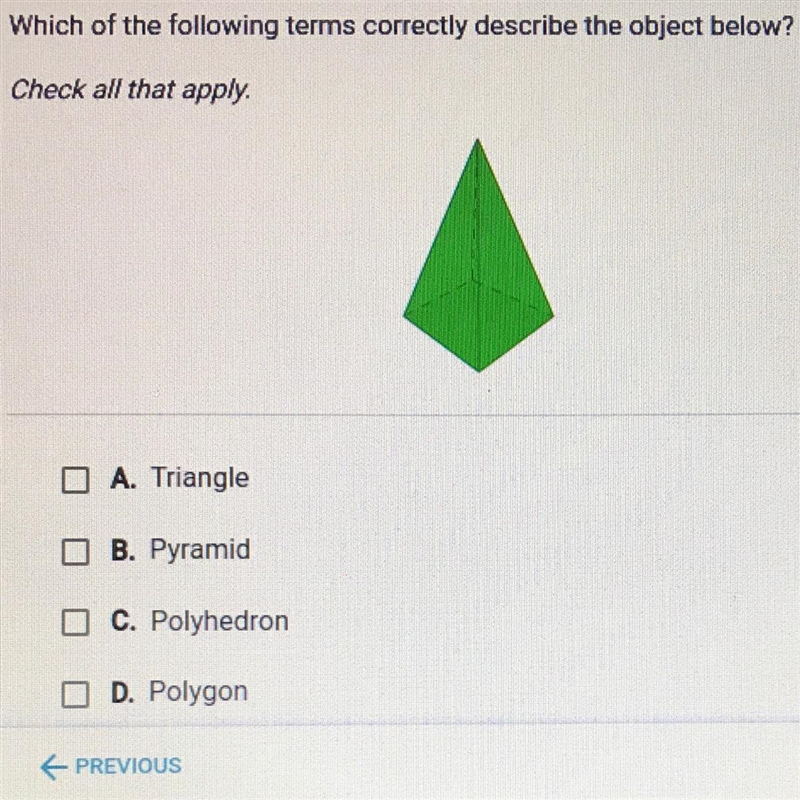 Which of the following terms correctly describe the object below-example-1