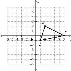 Which shows the pre-image of triangle X'Y'Z' before the figure was rotated 90° about-example-5