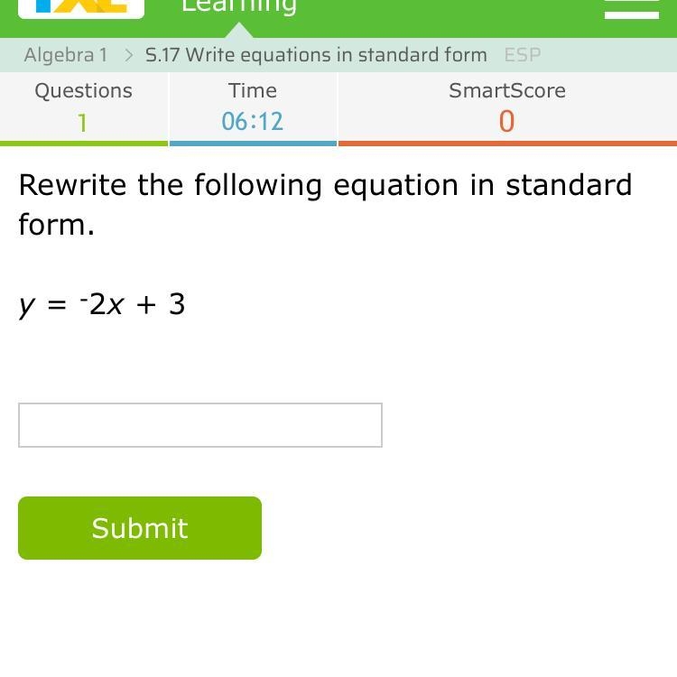 Rewrite the following equation in standard form-example-1