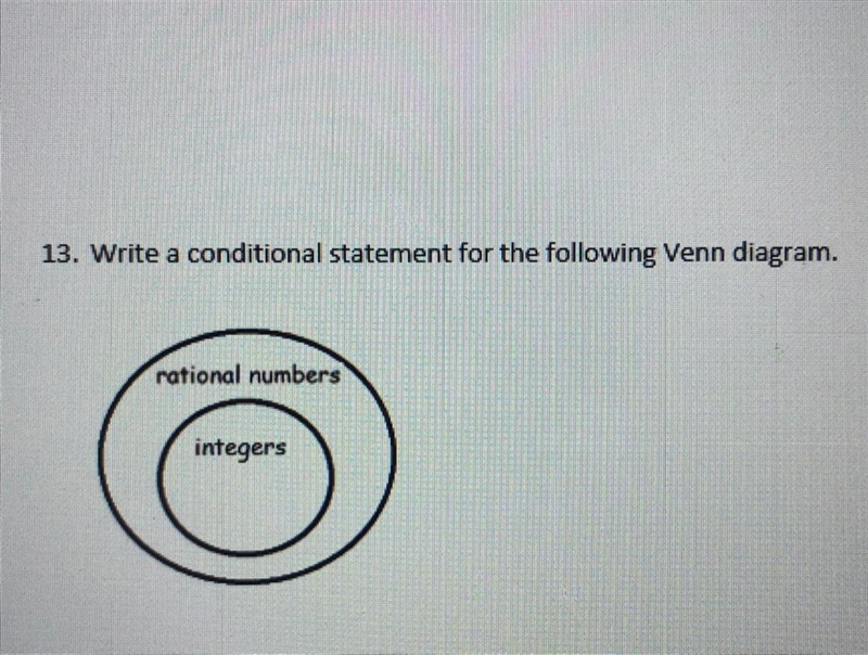 Write a conditional statement for a following Venn diagram I need the answer please-example-1