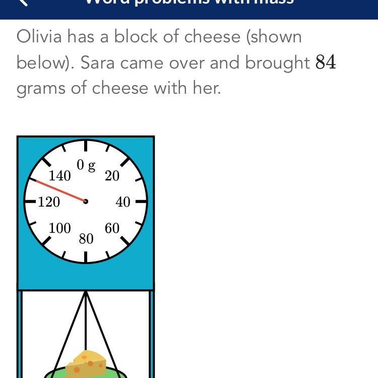 How many grams of cheese do Olivia and sara have together-example-1