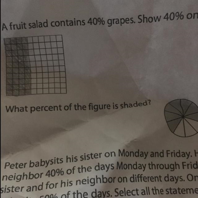 What percent of the figure is shaded?-example-1