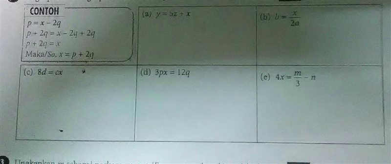 Express x as the subject of the formula​-example-1