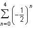 Which of the following is the correct expanded form for the series below? A. 1-1/2+1/4-1/8+1/16 B-example-1