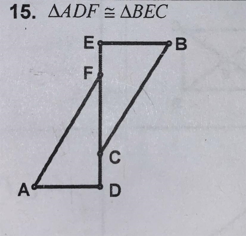 Please help ASAP!! Given congruent triangles name the corresponding sides and corresponding-example-1