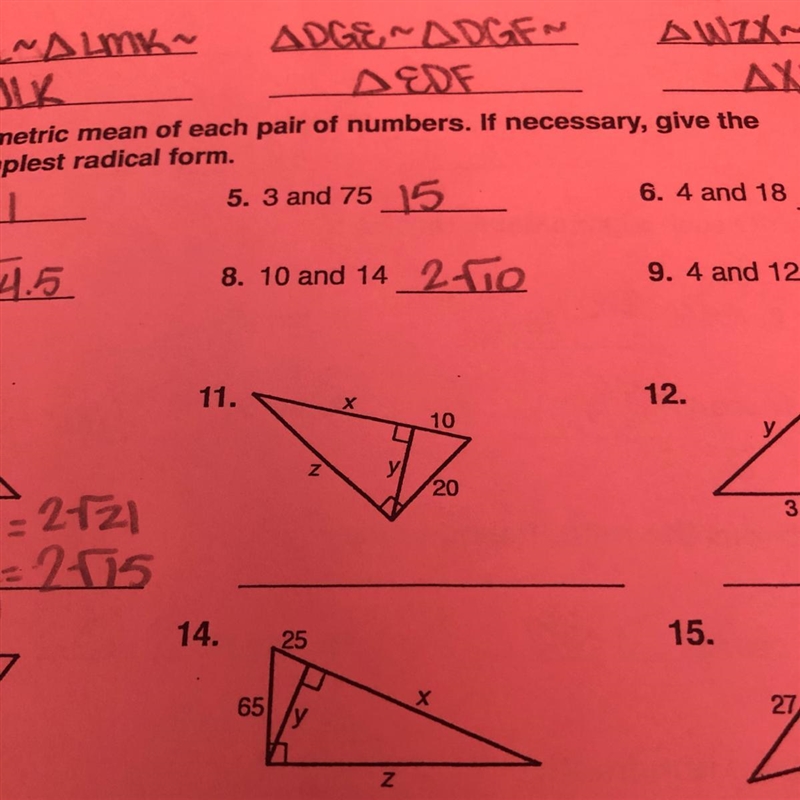 Need Help With Geometry. Please Show Work. Just 11.-example-1