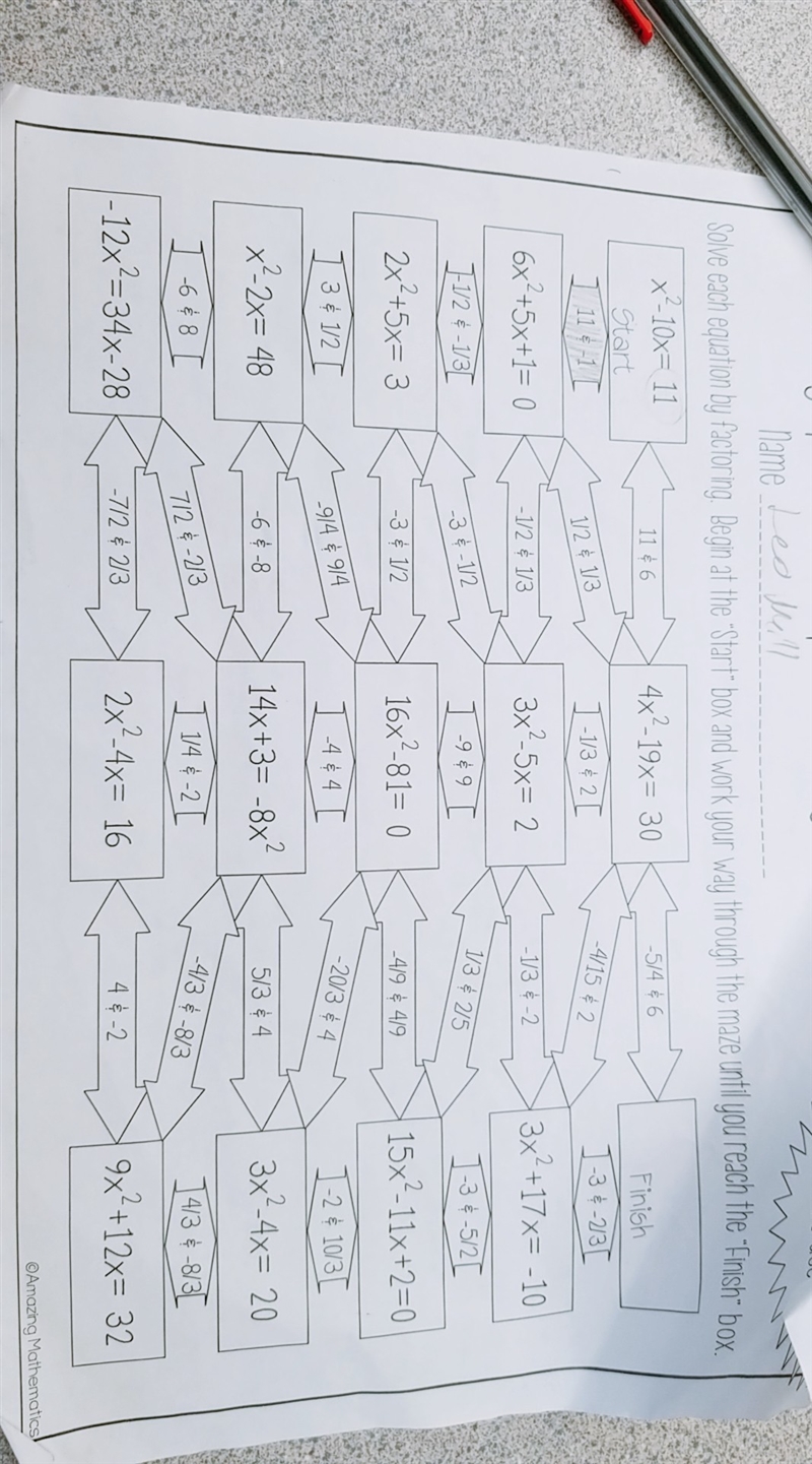 Quadratic equations by factoring! im terrible at math someone dumb this down for me-example-1