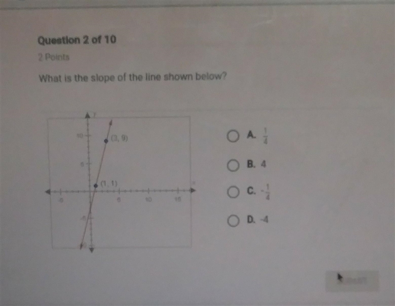 What is the slope of the shown below?-example-1