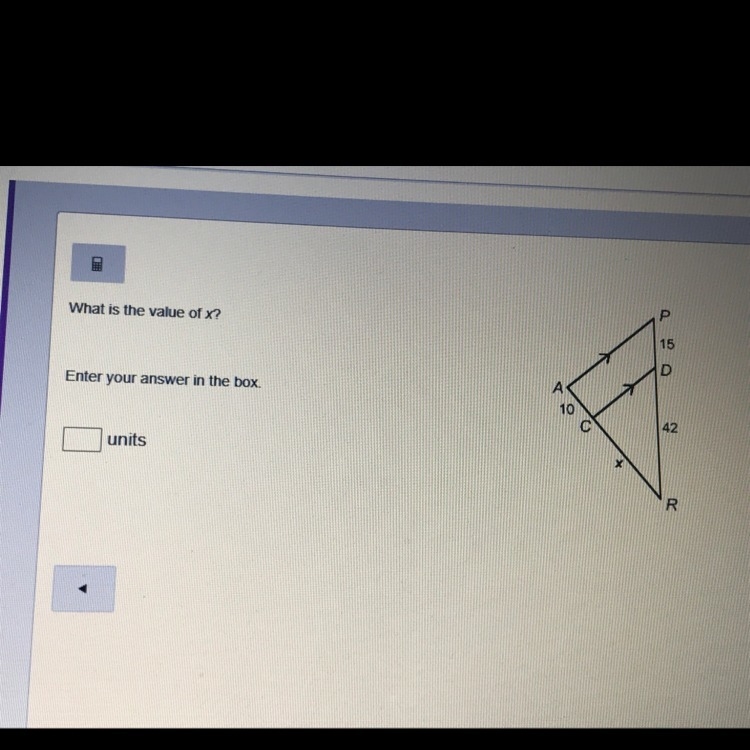 What is the value of x? enter your answer in the box. (help)-example-1