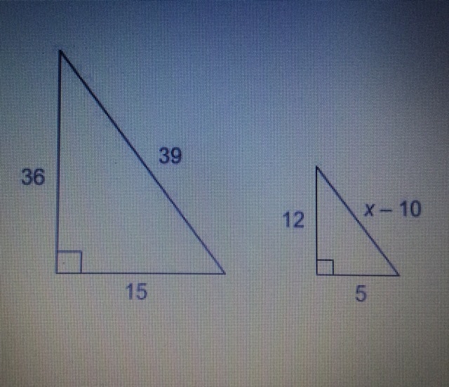 The triangles are similar. What is the value of x? x =-example-1