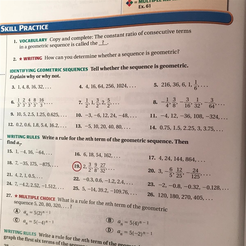 Please help me on 8 and 10 and give the common difference or ratio-example-1