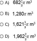 A silo has the dimensions shown. What is the volume of the silo?-example-2