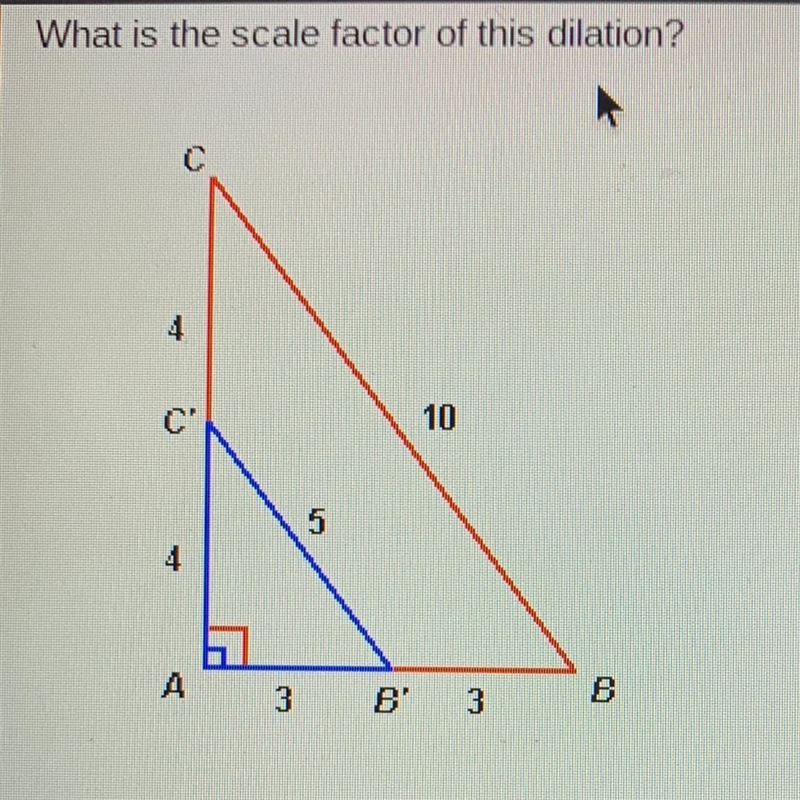 What is the scale factor of this dilation?-example-1