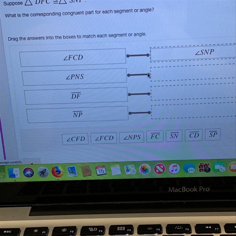 What is the corresponding congruent pair for each segment or angle?-example-1