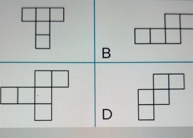 Choose which of these is the net of a cube​-example-1