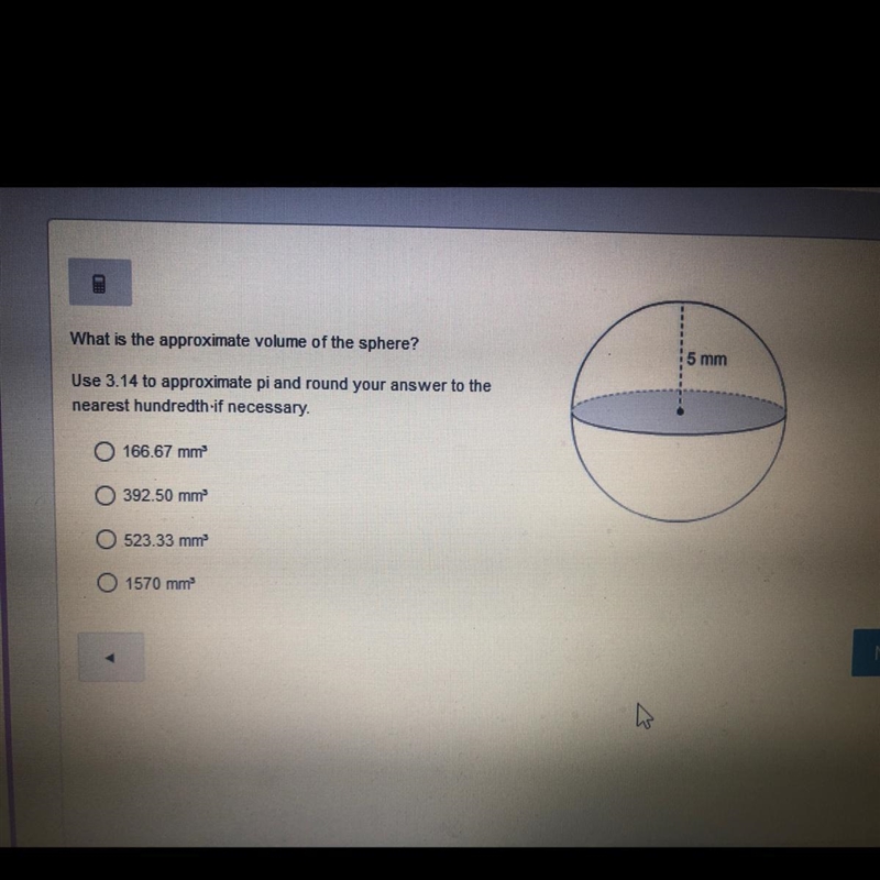 What’s the volume of the sphere?-example-1