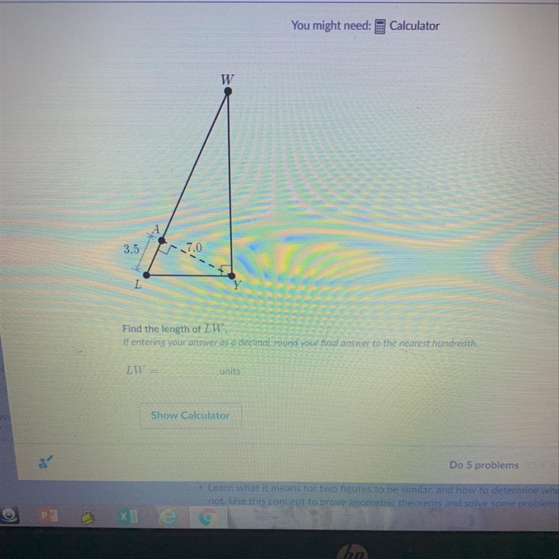 Find the length of Lw-example-1