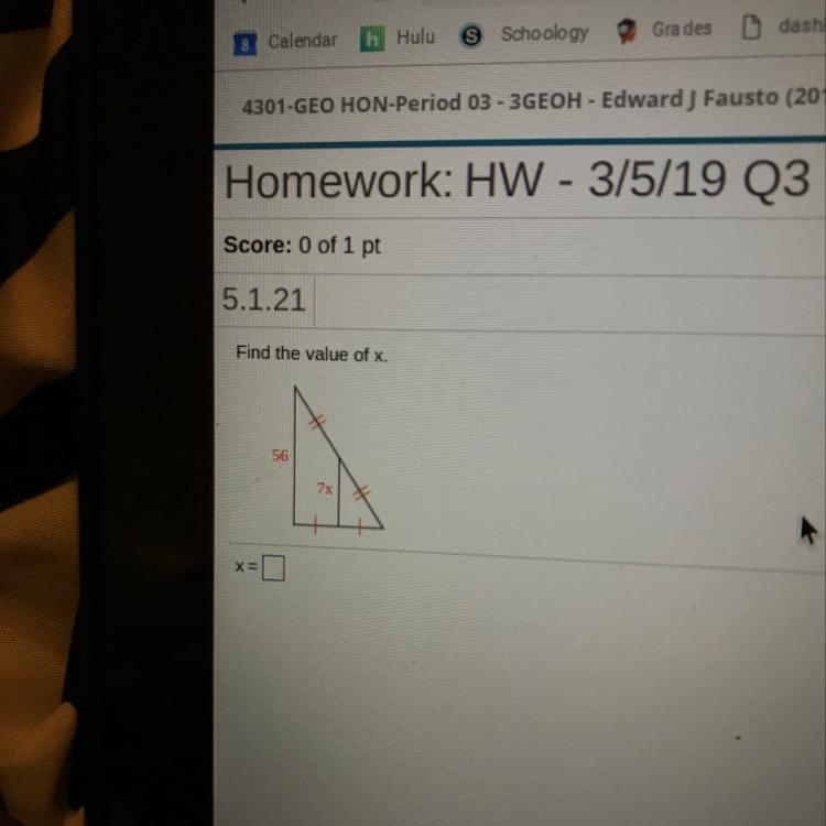 Find the value of x-example-1