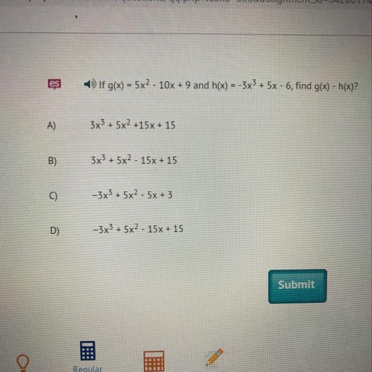 Please Find g(x)-h(x)-example-1