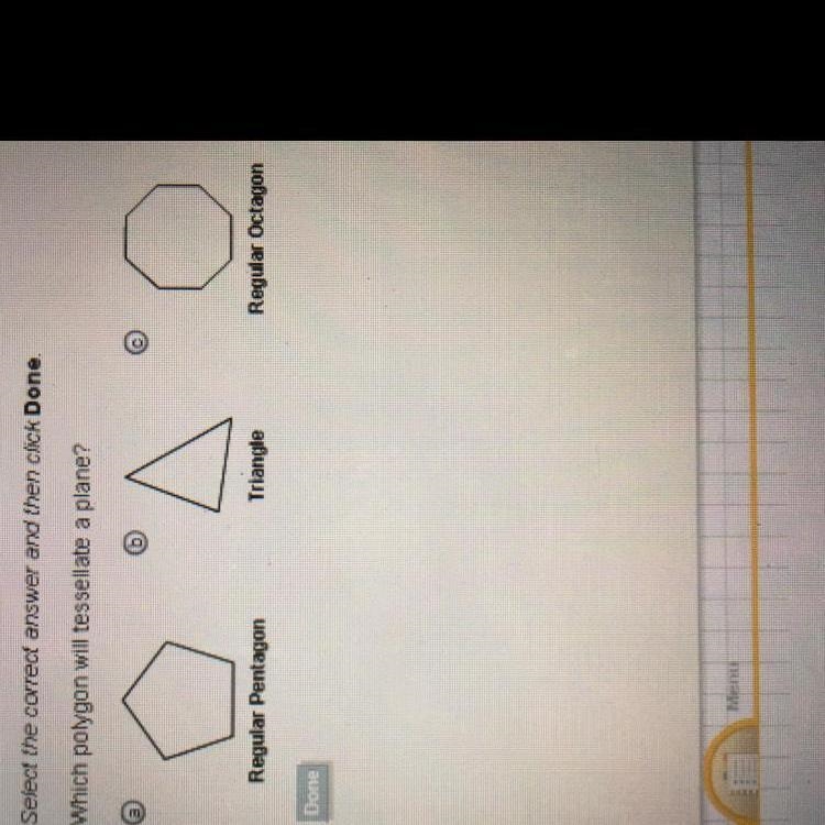 Which polygon will tessellate a plane?-example-1