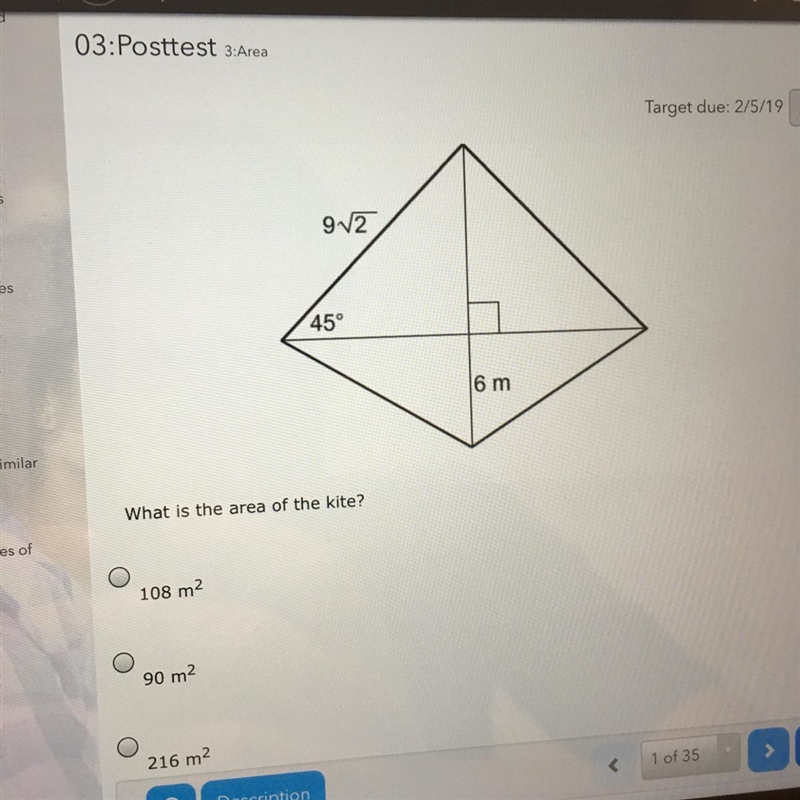 What is the area of the kite?-example-1