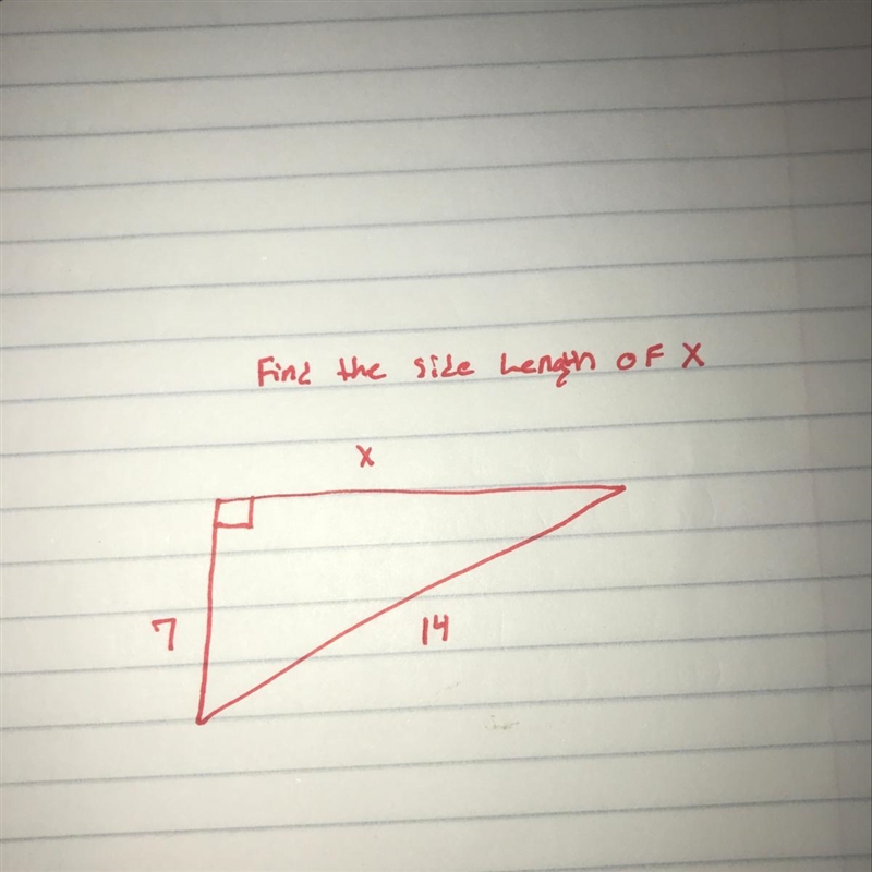 Find the side length of X-example-1