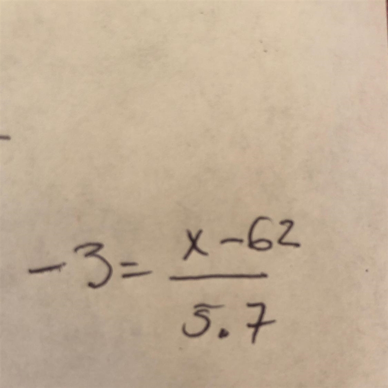 What is the value this is -3 standard deviations from the mean?-example-1