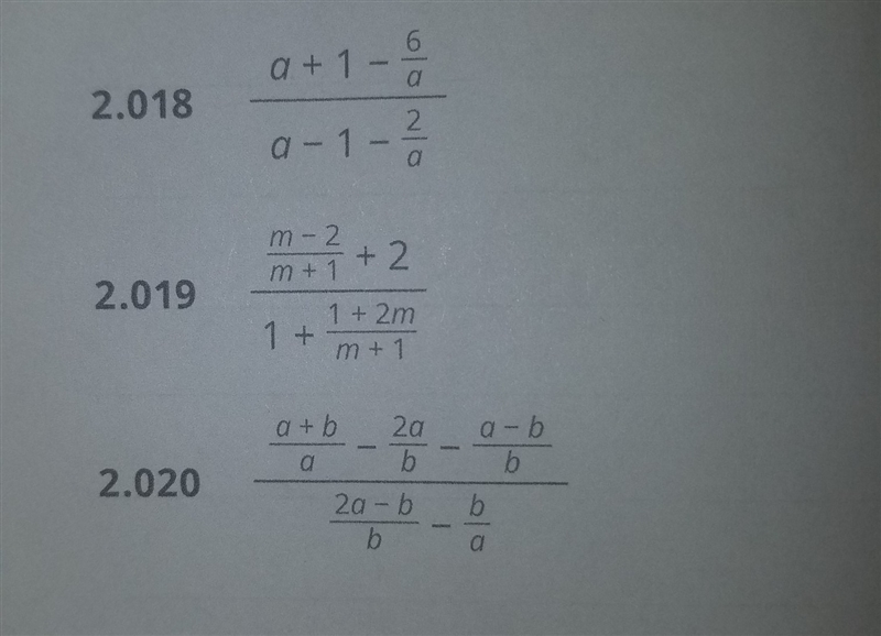 Please help! Simplify the complex fractions.​-example-1