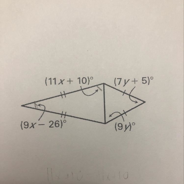 Find the values of x and y.-example-1