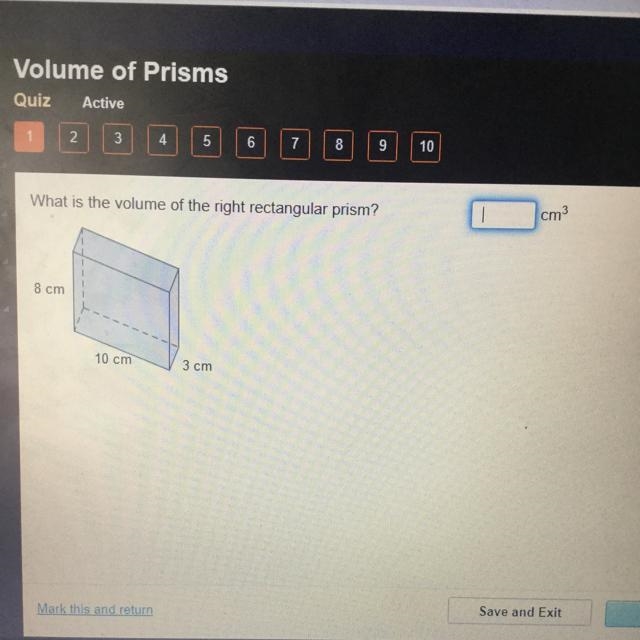 What is the volume of the right rectangular prism?-example-1