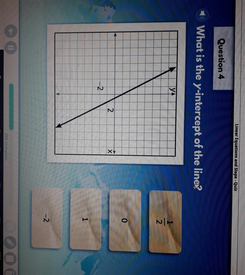 What is the y-intercept of line?​-example-1