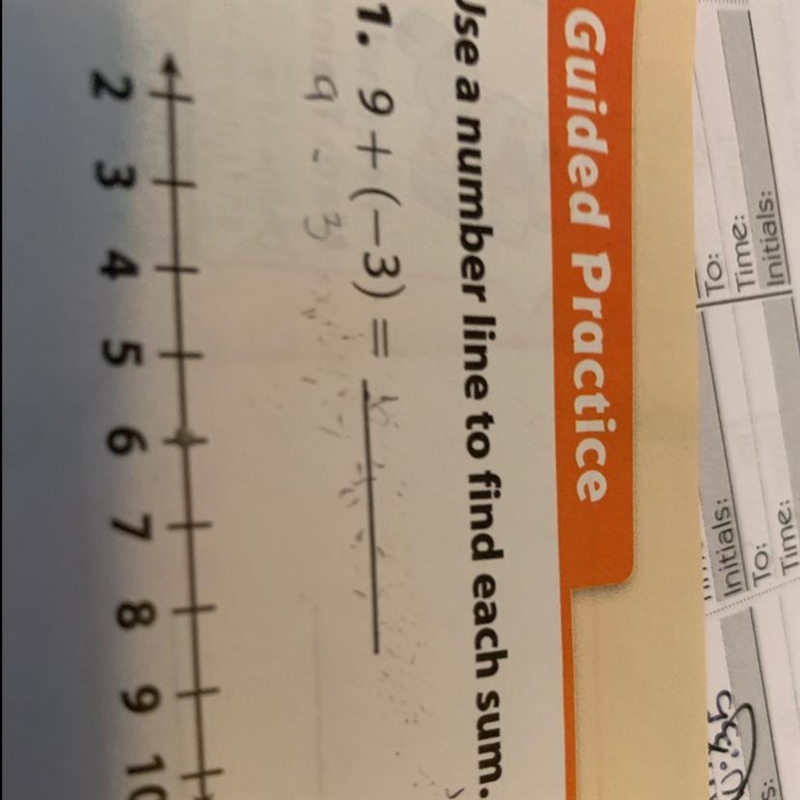 9 + (-3) = please explain to me how you got your answer too thanks-example-1