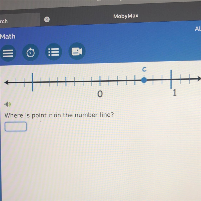 Where is point c on the number line?-example-1