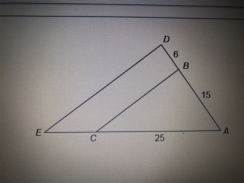 PLSSS HELP !!! Line BC is parallel to line DE what is CE? Enter your answer in the-example-1