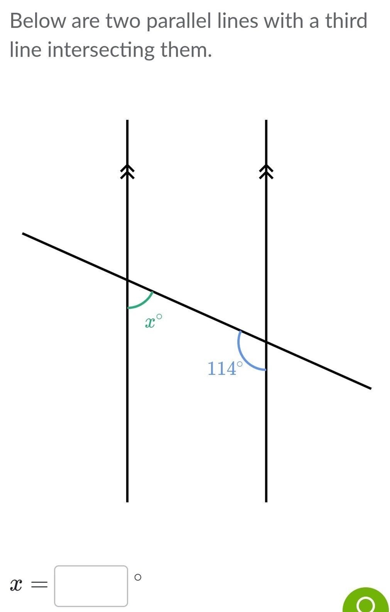 What's the measure for angle x ?​-example-1