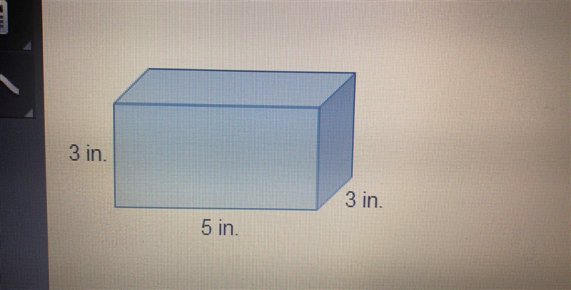 The volume of the rectangular solid is _____ cubic inches-example-1