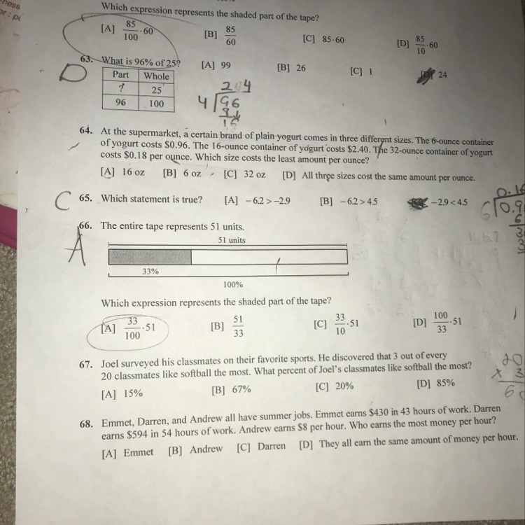 Can someone help me on 64 67 68 and if you do you will get a lot of points-example-1