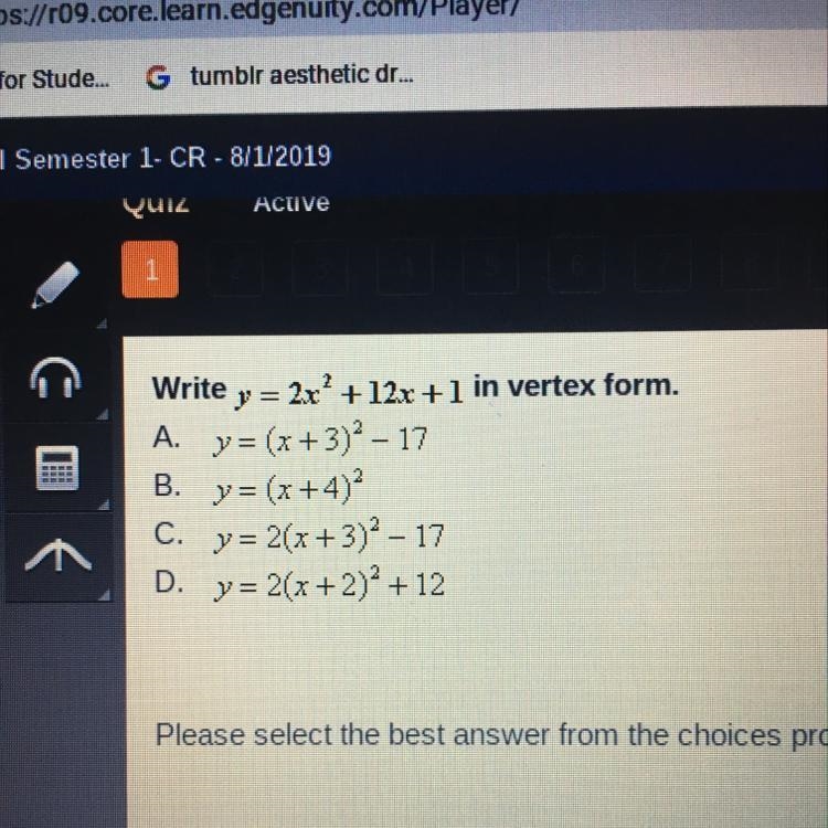 Write y=2x+12x+1 In vertex form.-example-1