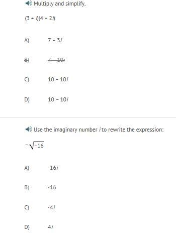 Multiply and simplify. (3 + i)(4 + 2i) Use the imaginary number i to rewrite the expression-example-1