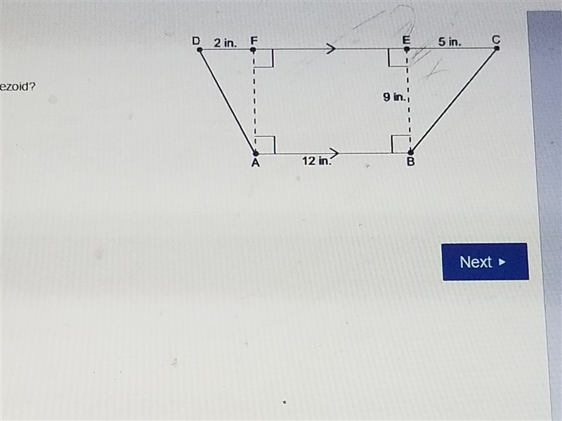 QUICK! What is the area of this trapezoid?-example-1