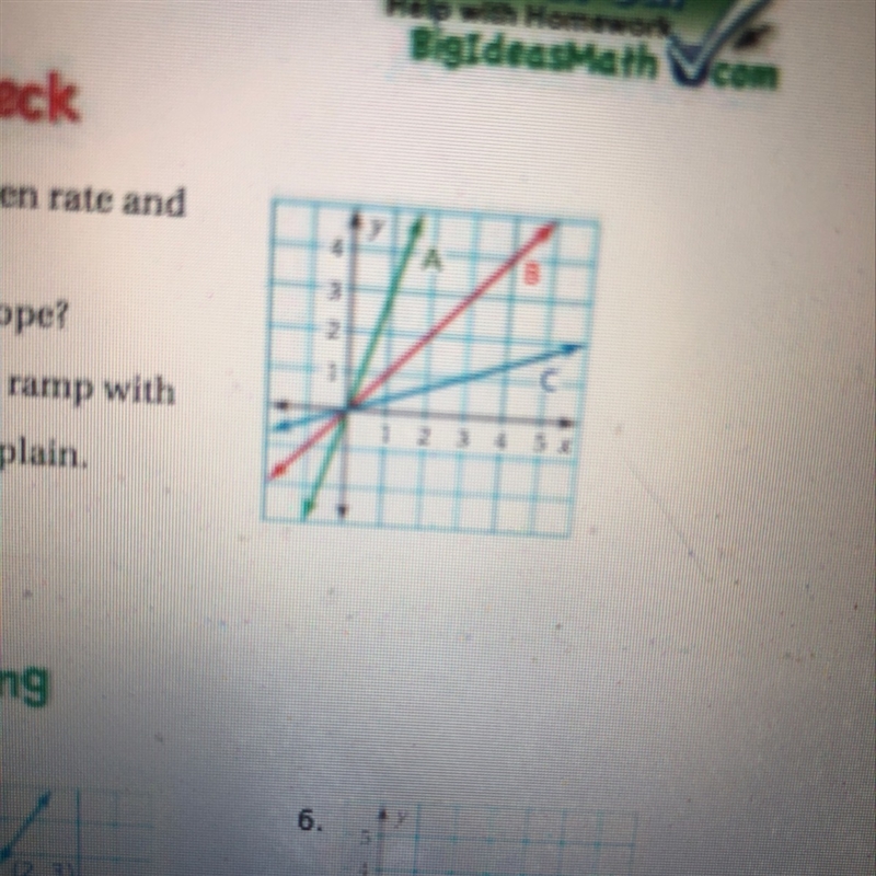 Hi I really need help with this. Which line has the greatest slope?-example-1