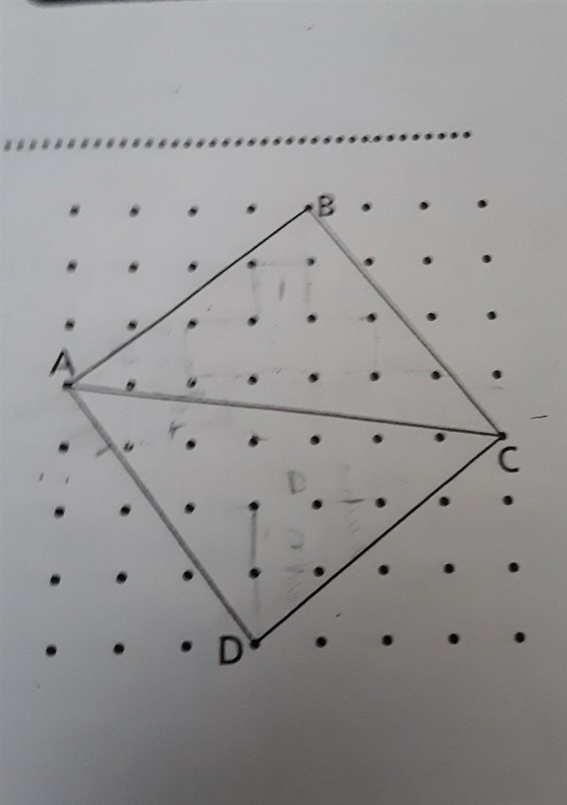 How to find the area of a square ABCD in looking for Pythagoras?​-example-1