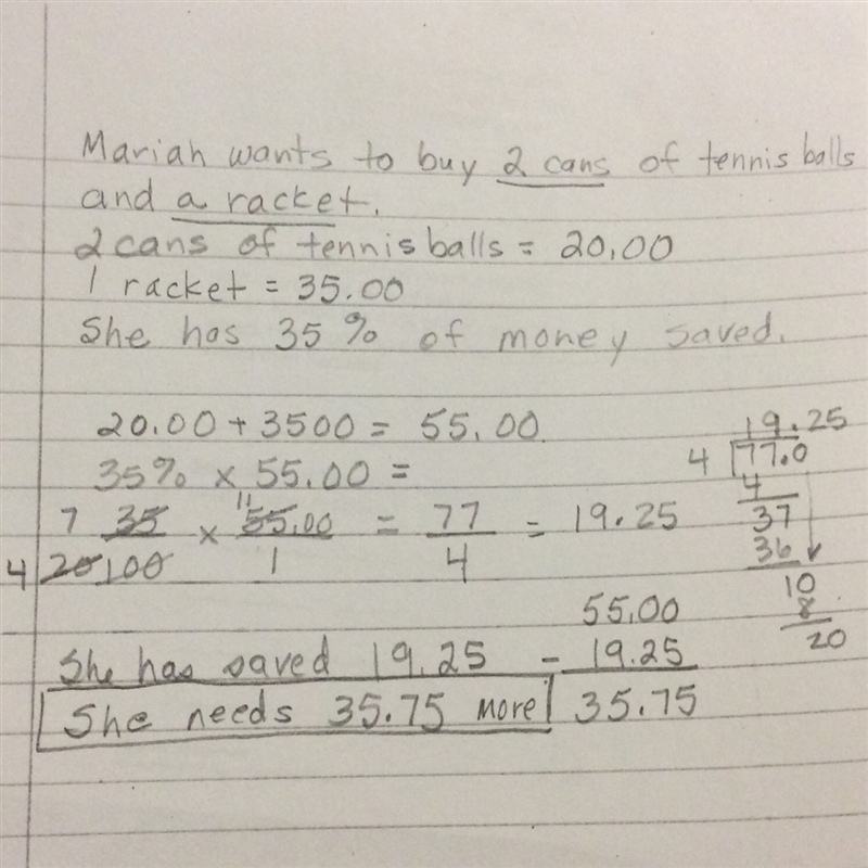 Aaron and Kendall both want a hockey stick. Aaron has 60% of the money saved. Kendall-example-1