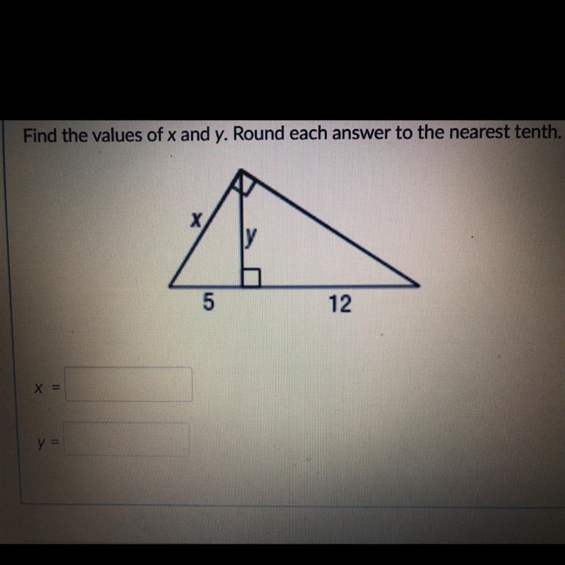 Find the values of x and y-example-1