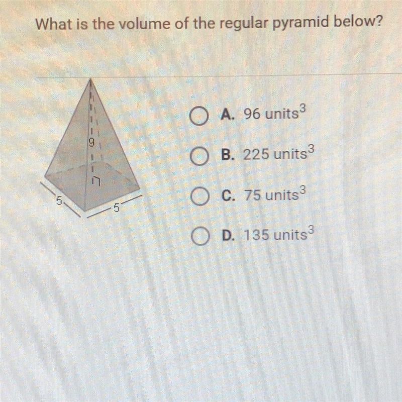 What is the volume of the regular pyramid-example-1