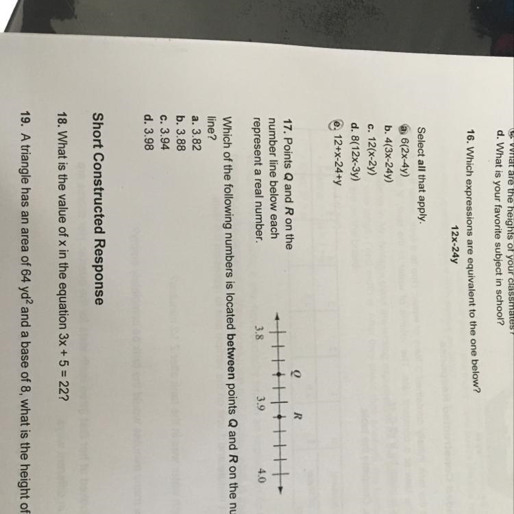 Which of the following numbers is located between points Q and R on the number line-example-1