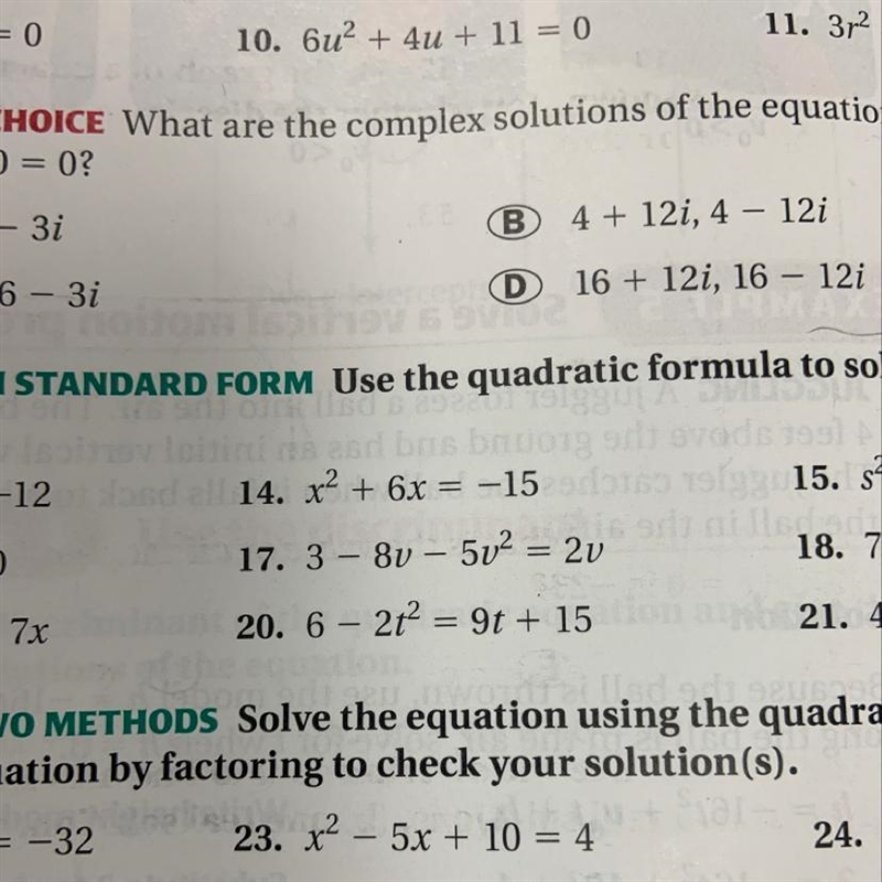 How do u solve the equation using the quadratic formula-example-1