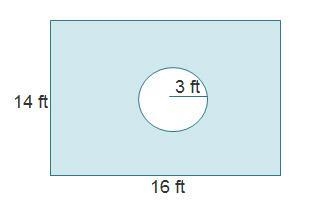 A Japanese garden has a circular koi pond in the middle that has a radius of 3 feet-example-1