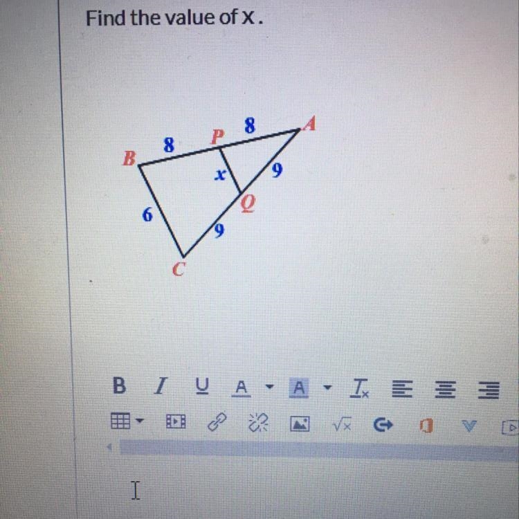 Find the value of x...-example-1