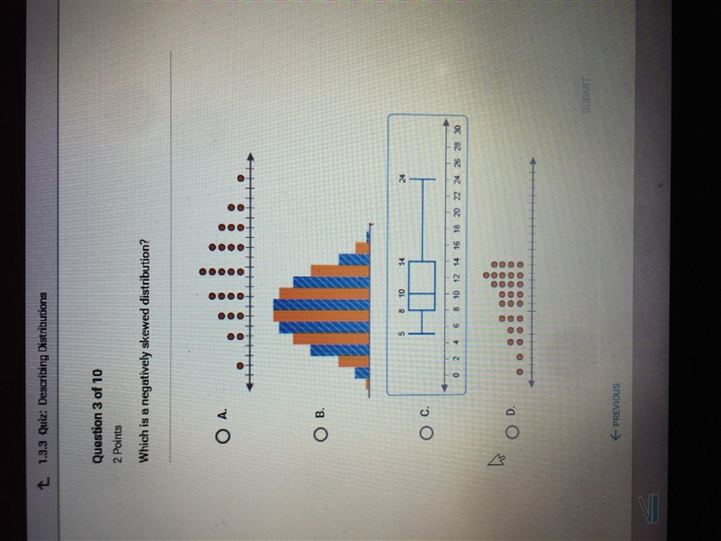 Which is a negatively skewed distribution?-example-1